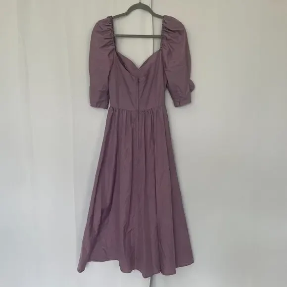 Vintage Maxi Dress Size 6 Purple Puff Sleeve A Line Princess Formal Prom 80s - Picture 8 of 16